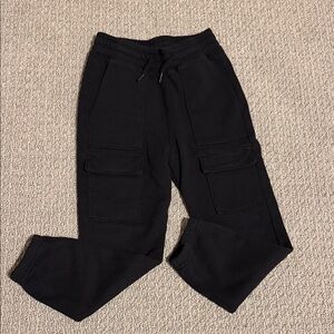 abercrombie kids Black Cargo Joggers